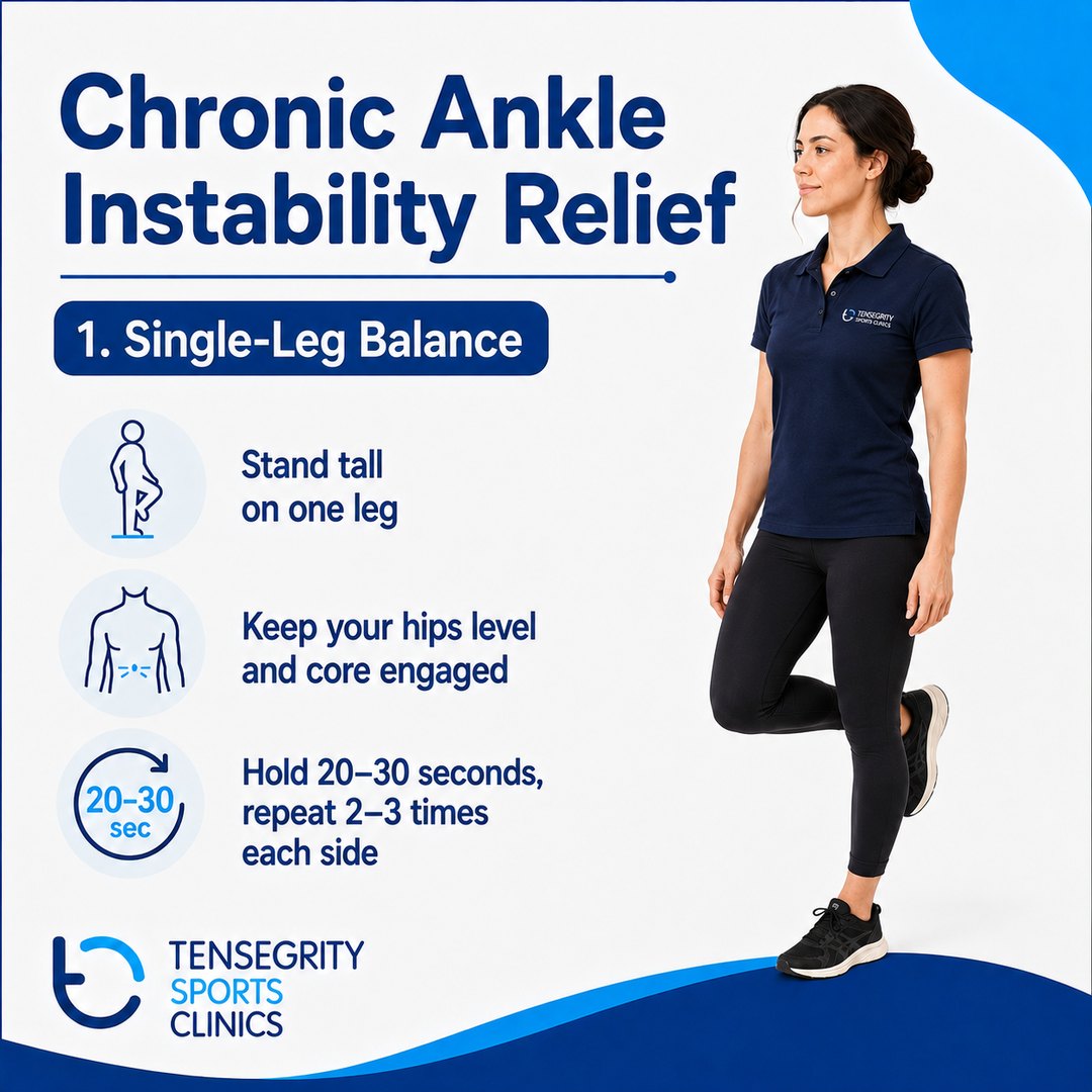 Single leg balance, exercise 1 for chronic ankle instability