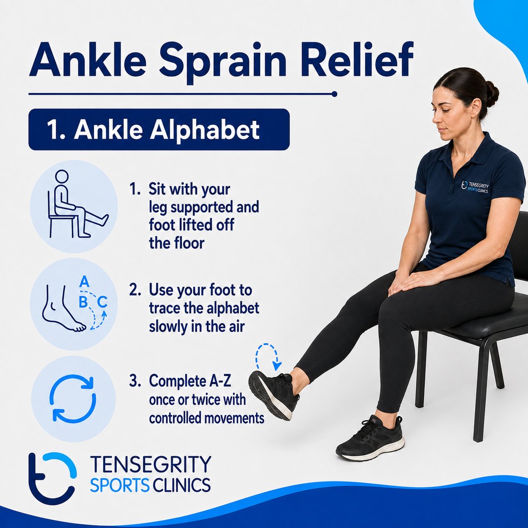 Ankle alphabet, exercise 1 for an ankle sprain
