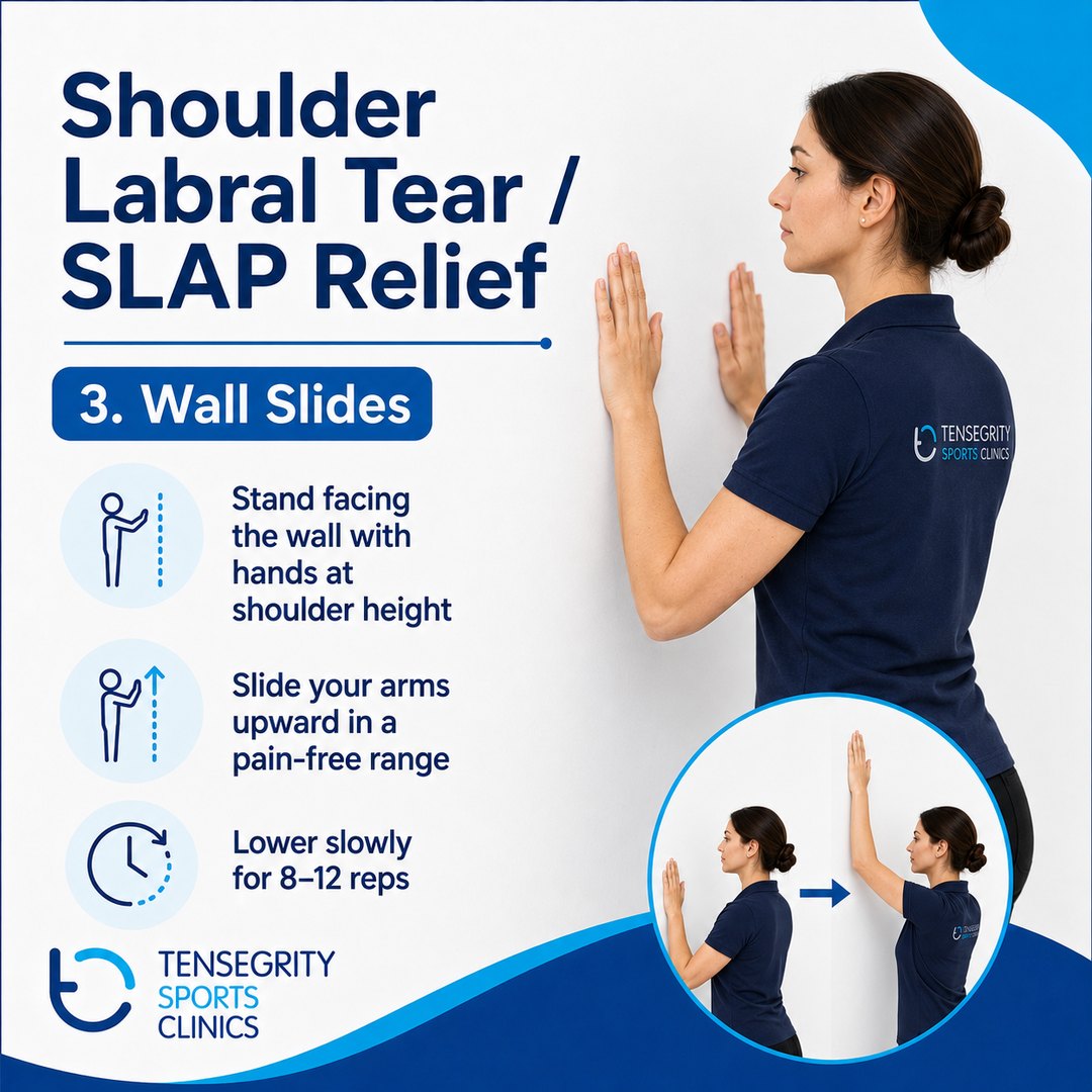 Wall slides, exercise 3 for a shoulder labral (SLAP) tear
