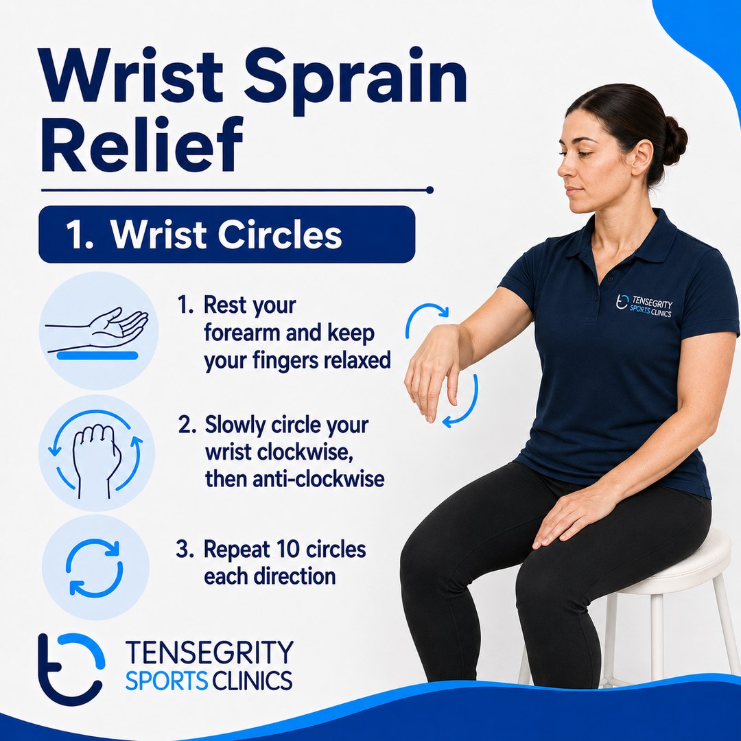 Wrist circles, exercise 1 for a wrist sprain