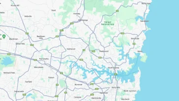 Map of Sydney, Australia